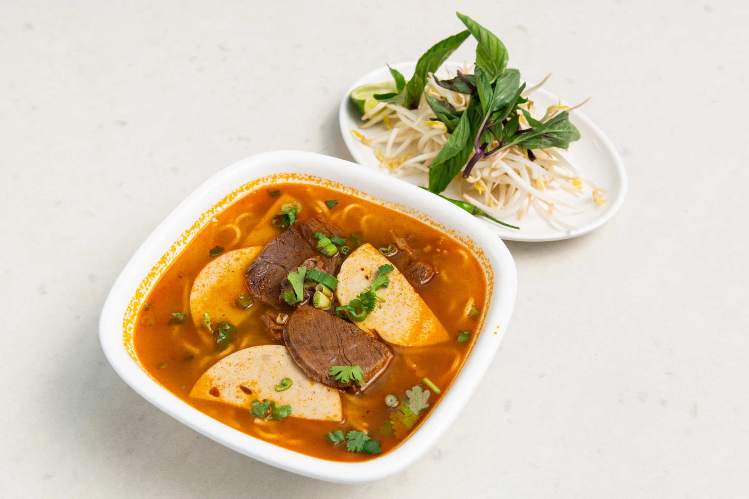 Pho Xe Lua Hue style vermicelli with beef and pork sausage